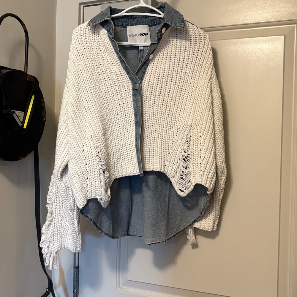 Final price $15 no offers Fashion Nova Cream Knit Cardigan